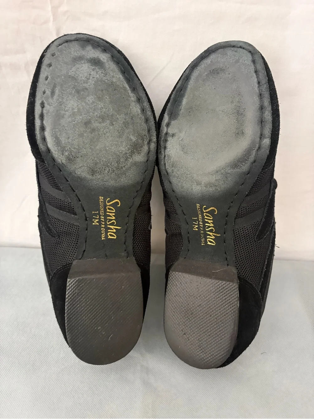 Sansha Men’s Black Suede Mesh Jazz Sneakers Size 17M Dance Shoes Excellent(B226)